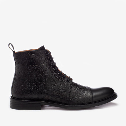 The Paris Boot in Black Floral (Last Chance, Final Sale)